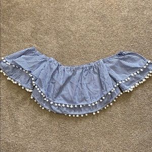 Off the Shoulder Striped Crop